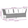 vidaXL Gartensofa mit Kissen Braun Poly Rattan