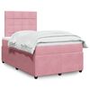 vidaXL Boxspringbett mit Matratze Rosa 120x190 cm Samt