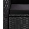 vidaXL 9-tlg. Garten-Essgruppe mit Kissen Schwarz Poly Rattan