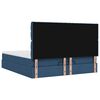 vidaXL Ottoman-Bett mit Matratzen Blau 200x200 cm Stoff