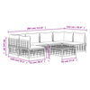 vidaXL 7-tlg. Garten-Lounge-Set mit Kissen Anthrazit Poly Rattan