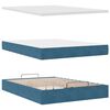vidaXL Ottoman-Bett mit Matratze & LEDs Dunkelblau 140x190 cm Samt
