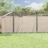 vidaXL Outdoor-Hundezwinger mit Dach Silbern 12x12x2,5m Stahl Verzinkt