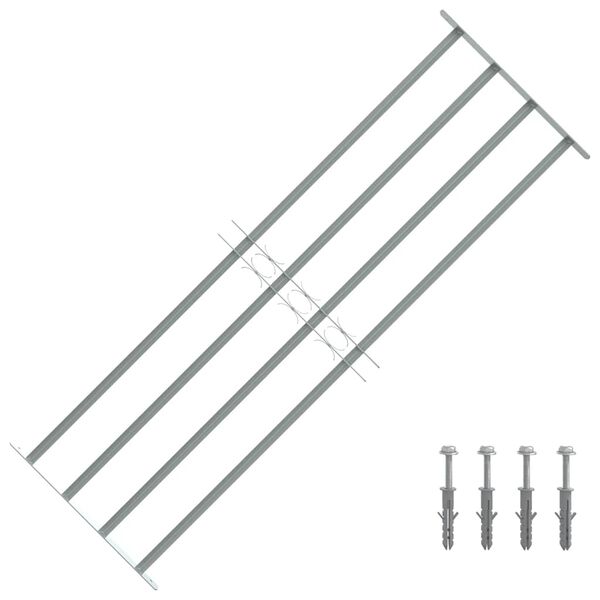 vidaXL Fenstergitter Verstellbar mit 4 Querst&auml;ben 1000-1500 mm