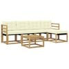 vidaXL Outdoor-Sofagarnitur 6 stk. Wei&szlig; und Creme
