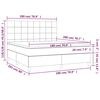 vidaXL Boxspringbett mit Matratze Rosa 180x200 cm Samt