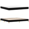 vidaXL Boxspringbett mit Matratze Schwarz 200 x 200 cm Stoff