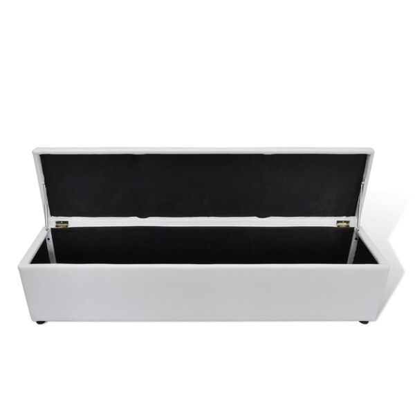 vidaXL Bank mit Stauraum Wei&szlig; 168x44x44 cm