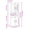 vidaXL Highboard R&auml;uchereiche 69,5x34x180 cm Holzwerkstoff