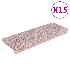 vidaXL Stufenmatten 15 Stk. 65 x 21 x 4 cm Hellrosa Rechteckiger Rand