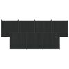 vidaXL Zaunelement 7 Stk. 1230 x 186,5 cm WPC und Aluminium Schwarz