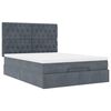 vidaXL Ottoman-Bett mit Matratzen Dunkelgrau 140x190 cm Samt