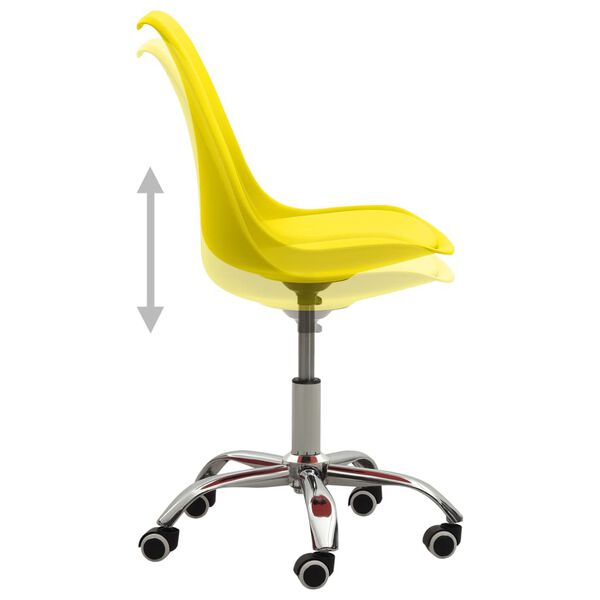 vidaXL Esszimmerst&uuml;hle 6 Stk. Gelb Kunstleder