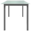 vidaXL Gartentisch Hellgrau 190x90x74 cm Aluminium und Glas