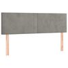 vidaXL Boxspringbett mit Matratze Hellgrau 140x200 cm Samt