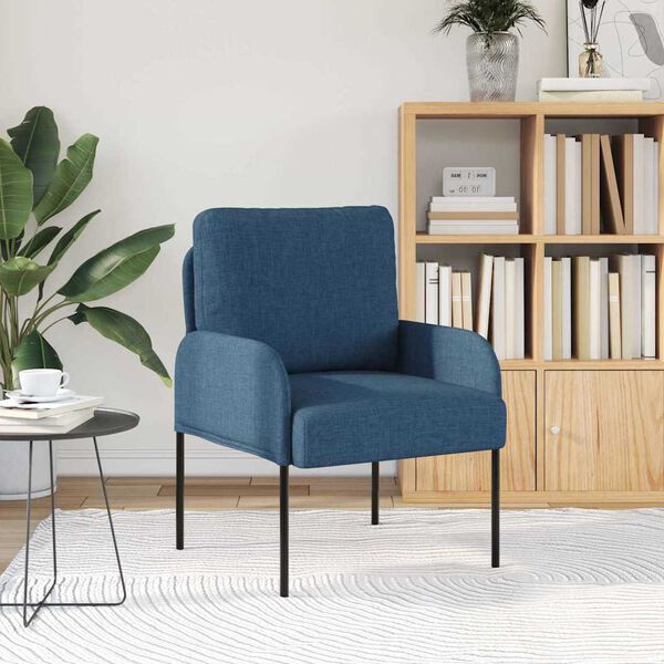 vidaXL Sofas mit Kissen 55cm Blau Sperrholz