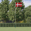 vidaXL Flagge D&auml;nemarks mit Mast 6,08 m Aluminium