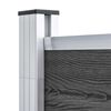 vidaXL Zaunelement Set WPC 1657x(105-186) cm Schwarz