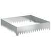 vidaXL Raseneinfassung 100 x 100 x 20 cm Stahl Silber