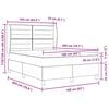 vidaXL Boxspringbett mit Matratze Dunkelbraun 160 x 200 cm Stoff