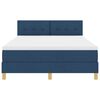 vidaXL LED Boxspringbett mit Matratze mit LED Blau 140 x 200 cm Stoff
