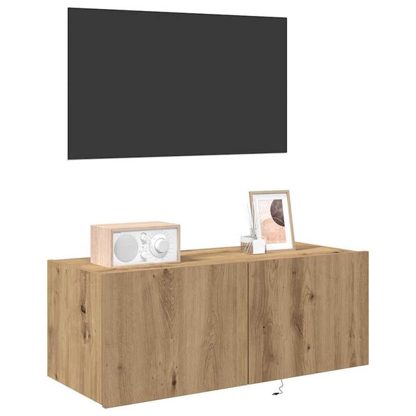 vidaXL TV-Wandschrank Artisan-Eiche 80 x 35 x 31 cm Holzwerkstoff