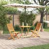 vidaXL Klapp Bistro Set 3 pcs Braun Massivholz Akazie