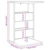 vidaXL Beistelltisch Sonoma-Eiche 40 x 35 x 60,5 cm Holzwerkstoff