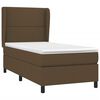 vidaXL Boxspringbett mit Matratze Dunkelbraun 90x200 cm Stoff
