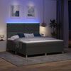 vidaXL Boxspringbett mit Matratze Dunkelgrau 180 x 200 cm Stoff