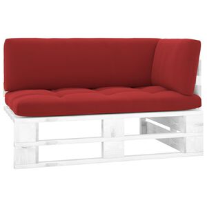 vidaXL Outdoor-Ecksofa Paletten Kiefernholz Impr&auml;gniert Wei&szlig;