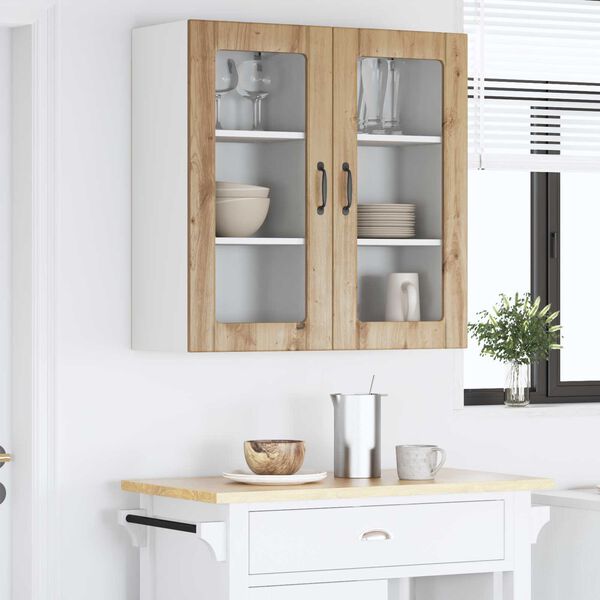 vidaXL K&uuml;chenschrank 2 pcs Artisan-Eiche 40 x 31 x 80 cm Holzwerkstoff