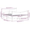 vidaXL Massivholzbett ohne Matratze Wachsbraun 140x200 cm Kiefernholz