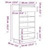 vidaXL Schuhregal 60x34x105 cm Massivholz Kiefer