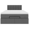 vidaXL Ottoman-Bett mit Matratze Dunkelgrau 120x200 cm Stoff