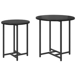 vidaXL Beistelltisch-Set 2 stk. Schwarz Eichen-Optik 50 x 50 x 50 cm