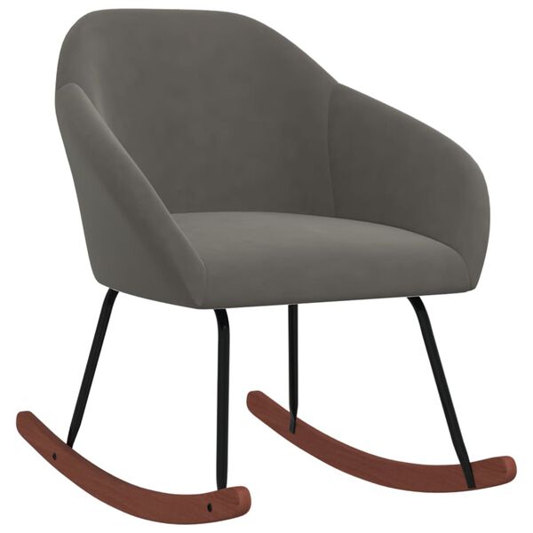 vidaXL Schaukelstuhl Dunkelgrau Stoff