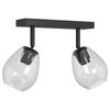 vidaXL Deckenstrahler Schwarz 33 x 13 x 26 cm Glas und Metall