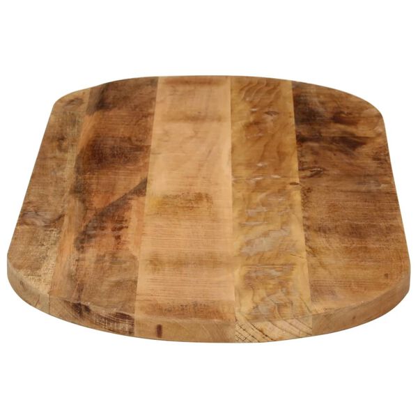vidaXL Tischplatte 100x50x2,5 cm Oval Raues Massives Mangoholz