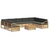 vidaXL Outdoor-Sofagarnitur 10 stk. Wei&szlig; und Anthrazit Polyester