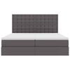 vidaXL Aufbewahrungsbett mit Matratze Grau 180 x 200 cm Kunstleder