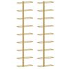 vidaXL Wand-Weinregale f&uuml;r 9 Flaschen 2 Stk. Golden Eisen