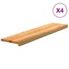 vidaXL Treppenstufen 4 Stk. Hellbraun 110x30x2 cm Massivholz Eiche