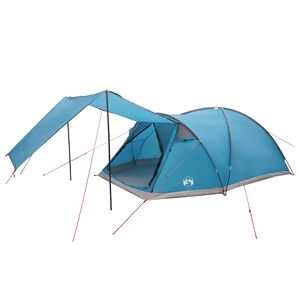 vidaXL H&uuml;tten-Zelt mit Dach Blau 8-Personen Polyester und Stahl