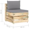 vidaXL 12-tlg. Garten-Lounge-Set mit Kissen Gr&uuml;n Impr&auml;gniertes Holz