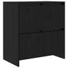 vidaXL Sideboard 2 pcs Schwarz Eichen-Optik 70 x 41 x 75 cm