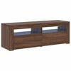 vidaXL TV-Schrank mit LED-Leuchten Braun Eichen-Optik 120x35x40 cm