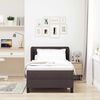 vidaXL Boxspringbett mit Matratze Dunkelbraun 90 x 190 cm Stoff