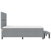 vidaXL Boxspringbett mit Matratze Hellgrau 160 x 200 cm Stoff