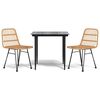 vidaXL 3-tlg. Garten-Essgruppe Poly Rattan